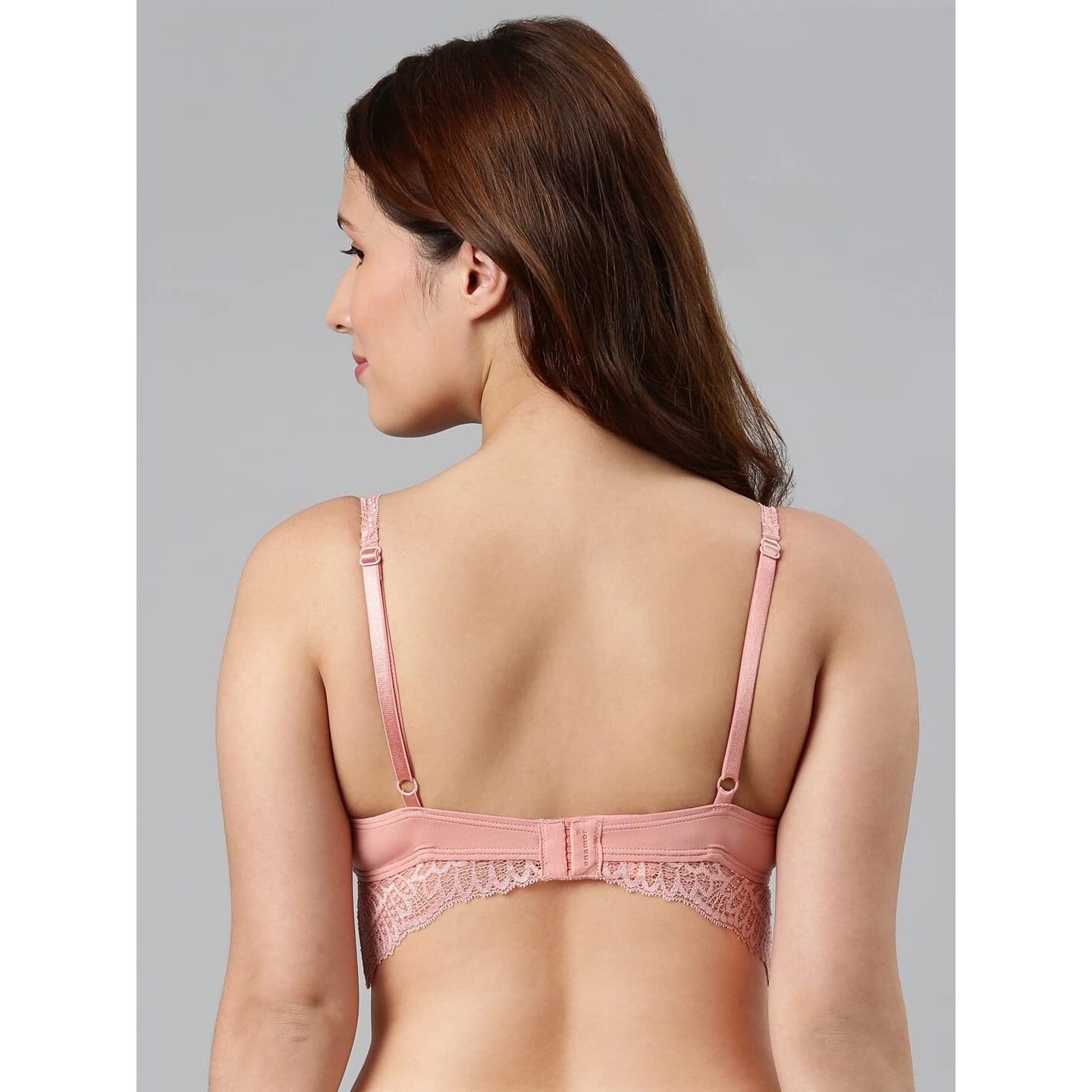 Enamor Women's 91% Nylon & 9% Spandex F091 Push-Up Padded Wired Bra Forever Rose_38B