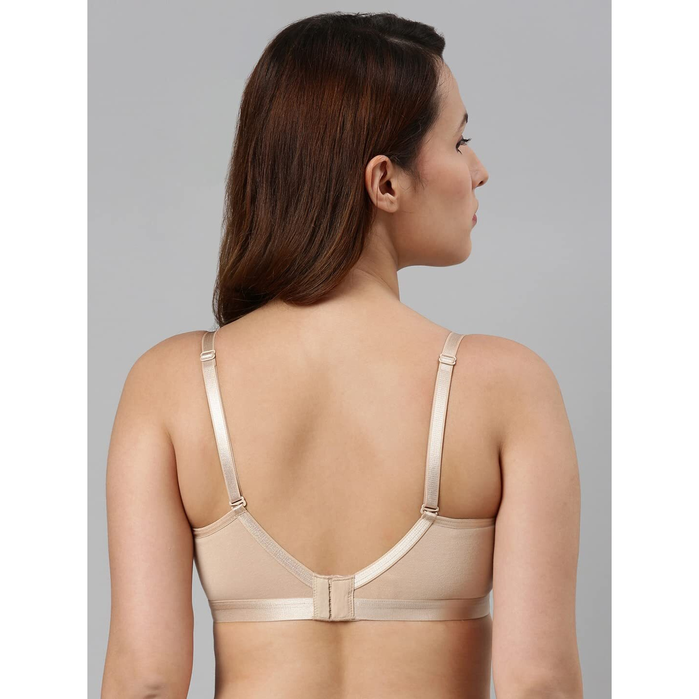Enamor Padded Wirefree High Coverage Stretch Cotton Ultimate Coverage T-Shirt Bra For Womens-A165 (A165_Paleskin_32D)