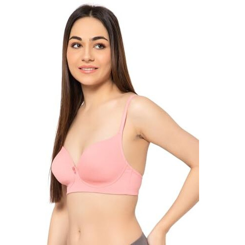 Clovia Women's Padded Non-Wired Full Cup Multiway T-Shirt Bra (Br0935X22_Pink_42B)