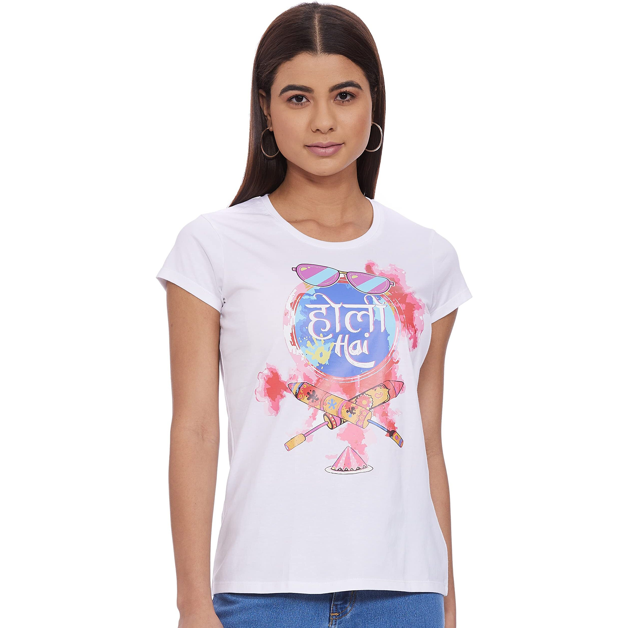 Bon Organik Unisex's Regular Fit T-Shirt (Holibon1216_Women Xl)