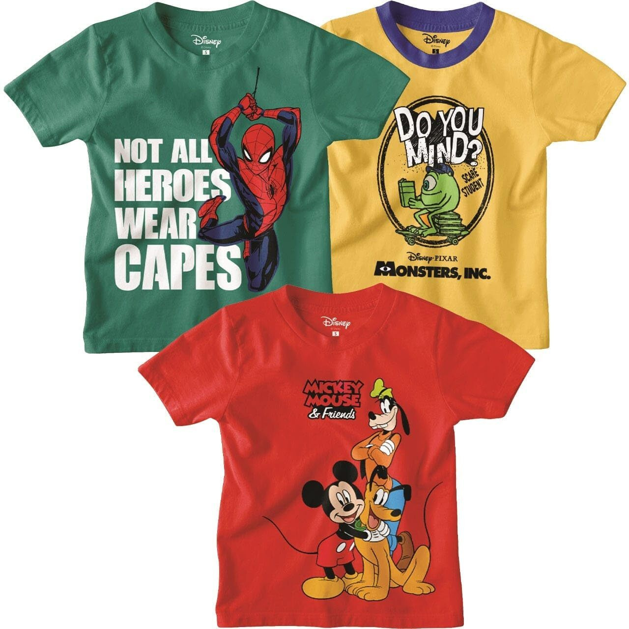 Bon Organik Boy's Printed Regular T-Shirt (Bon7394_Multi 5 12 Years-13 Years)