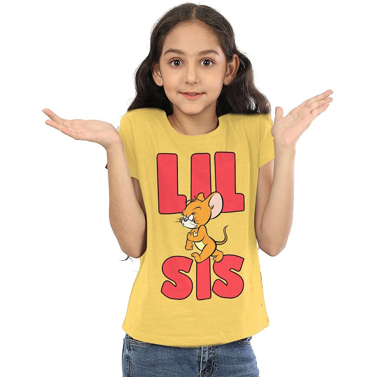 Bon Organik Boy's Printed Regular T-Shirt (Bon7837_Girl 4-5Y)