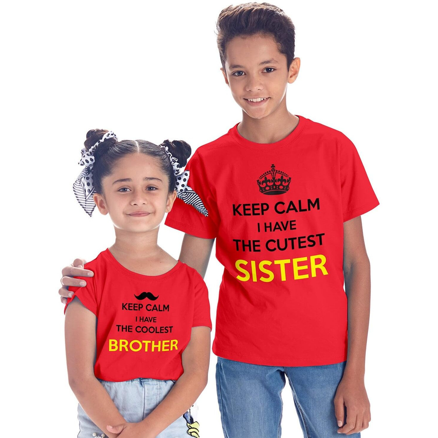 Bon Organik Boy's Regular Fit T-Shirt (24Rakhi6095_Brother