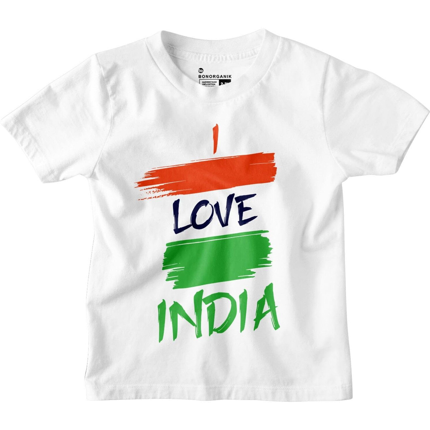 Bon Organik Boy Cotton Regular Fit T-Shirt (Bon11536_White, 12-24 Months)