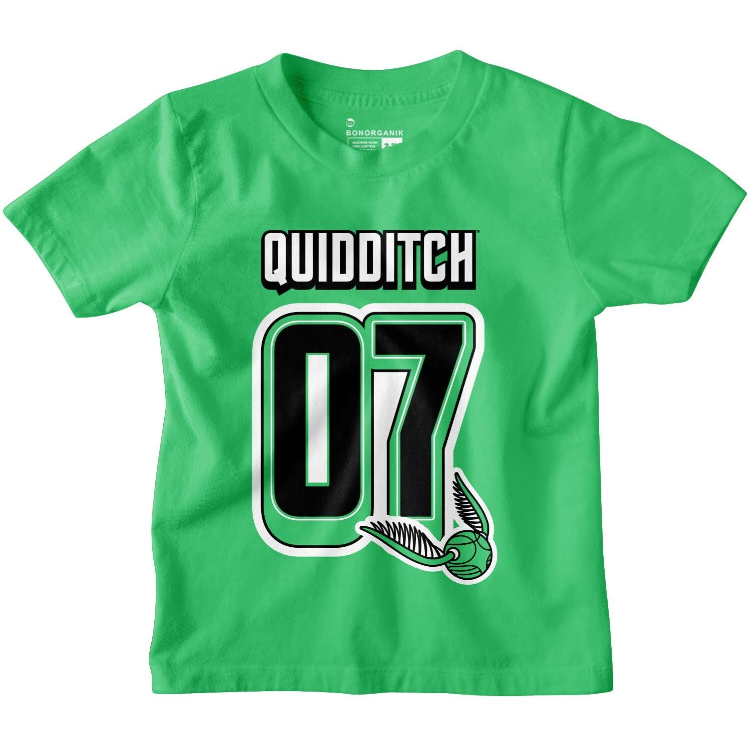 Bon Organik Boy's Regular Fit T-Shirt (Bon11017_Green