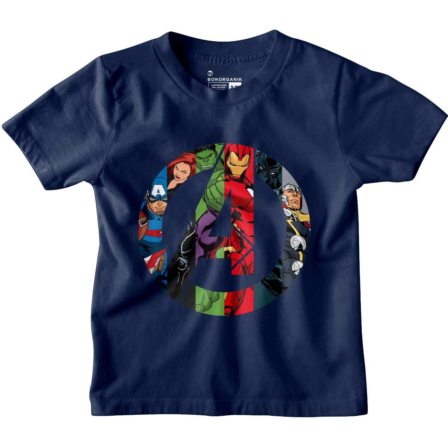 Bon Organik Avengers Super Heros Combo Boys Cotton Tshirts (Bon11239-6-12M)