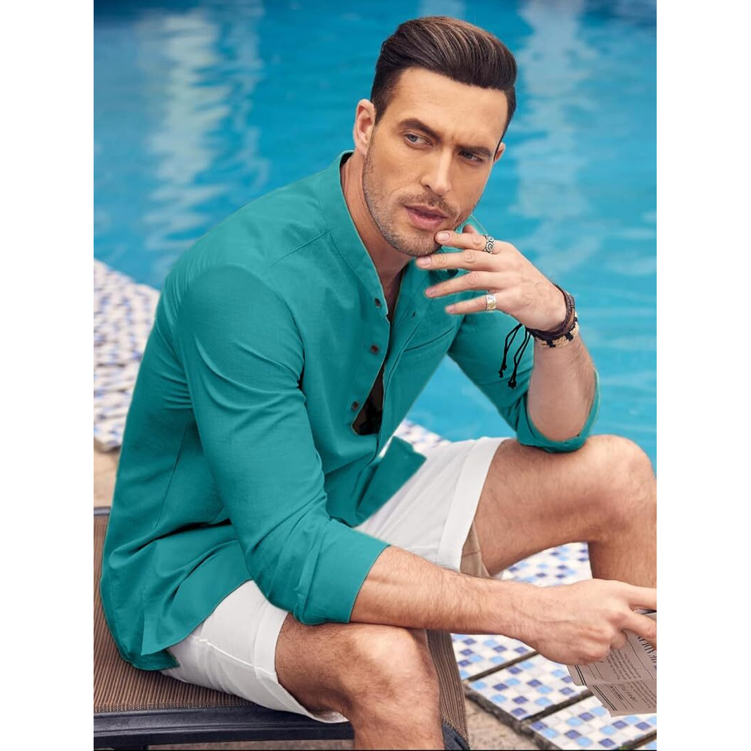 Bellstone Men Cotton Solid Regular Fit Shirt (200_Rama_Xl