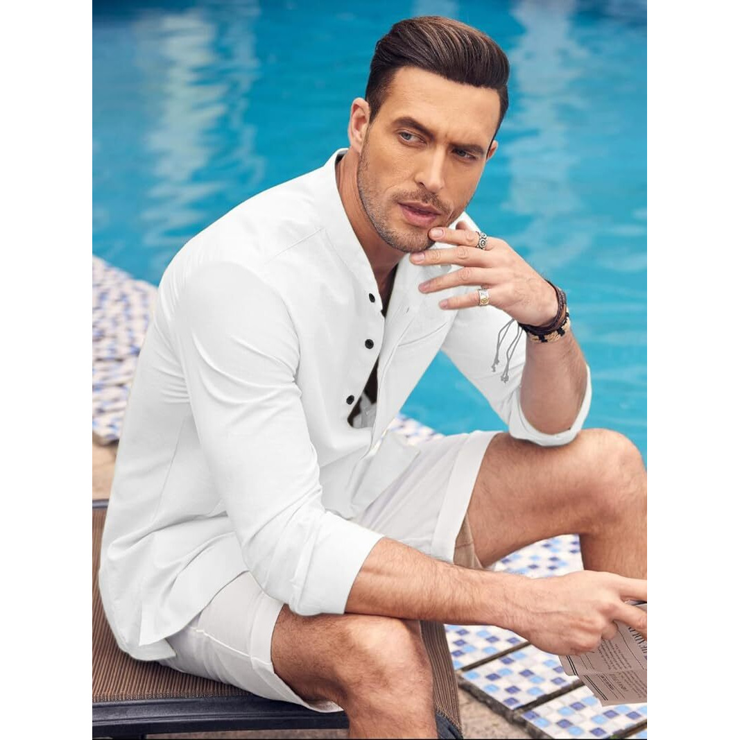 Bellstone Men Cotton Solid Regular Fit Shirt (200_White_Xl