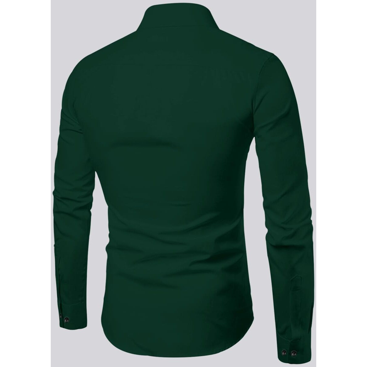 Bellstone Men Solid Cotton Full Sleeves Casual Shirt For Men Stylish Latest Dark Green