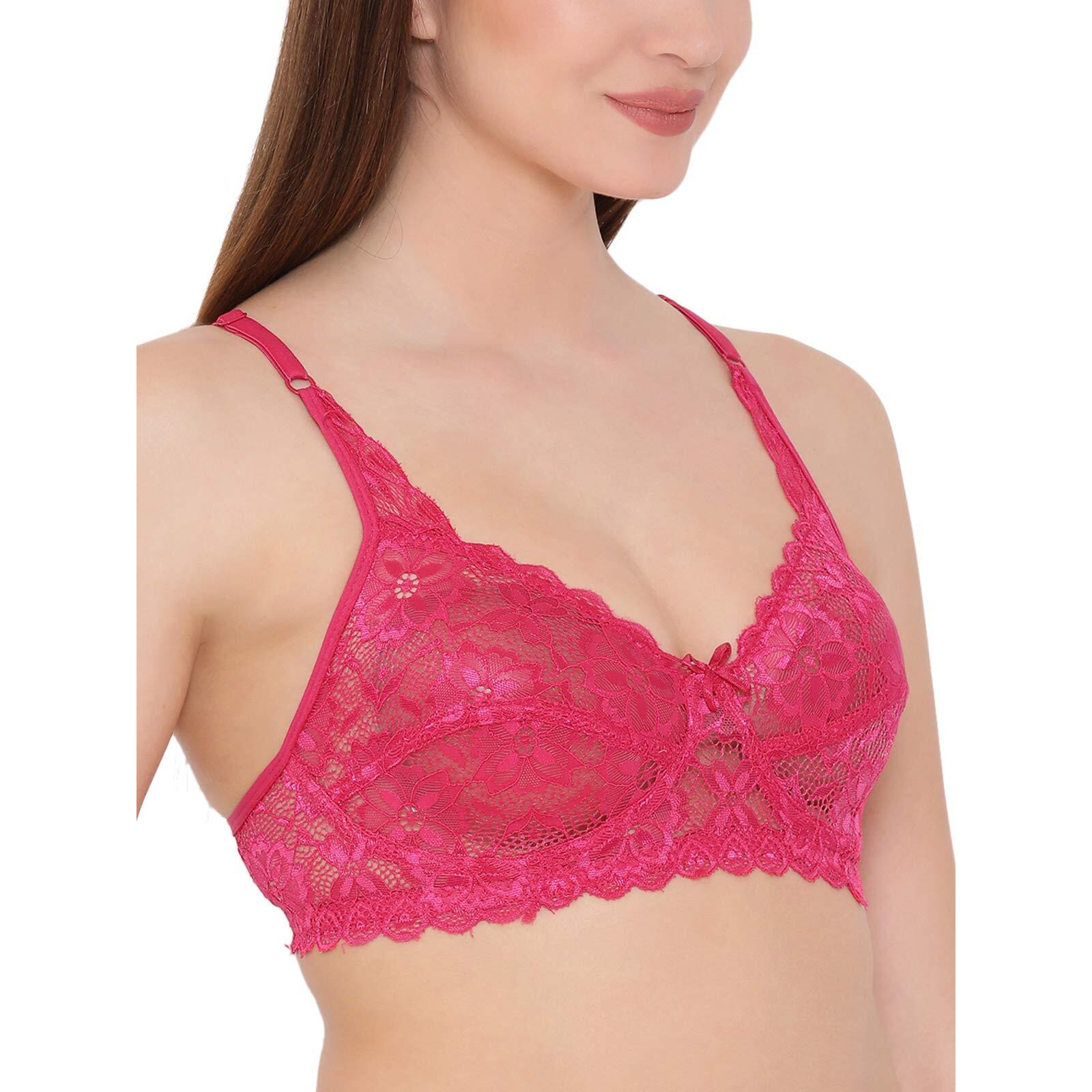 Clovia Women's Synthetic Non-Wired Bra (Br0224P14- Pink_38B)