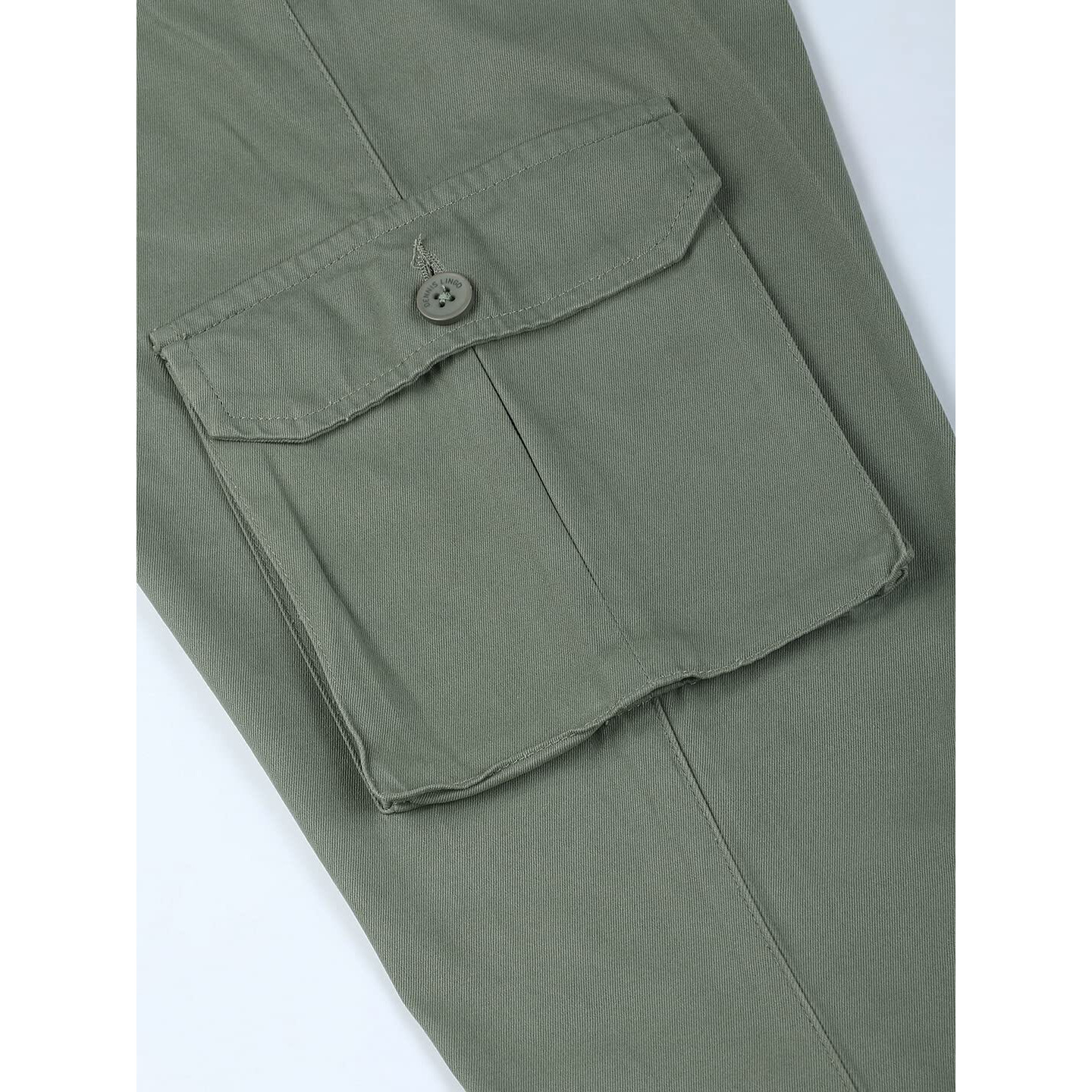 Dennis Lingo Men's Sage Cotton Solid Cargo Trouser (B401_Sage_34)