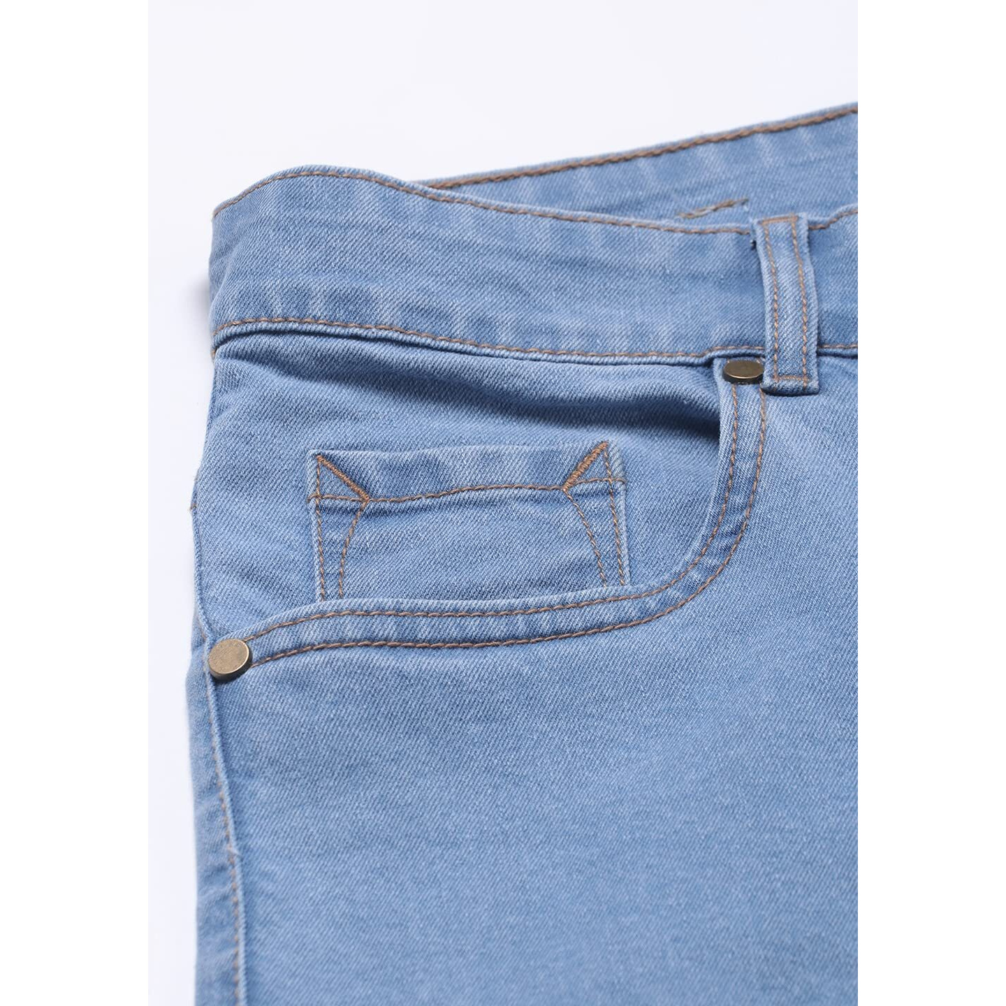 Dennis Lingo Men's Slim Fit Stretchable Mid Rise Cotton Blend Denim Solid Jeans (Denim Blue, 32)