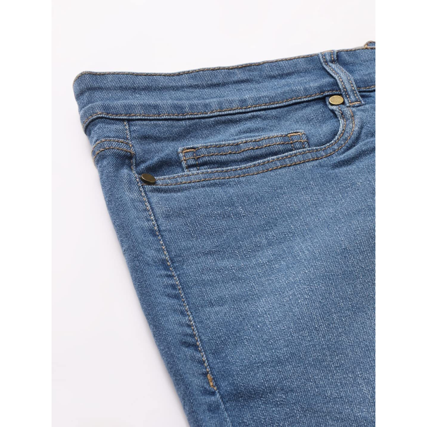 Dennis Lingo Slim Fit Stretchable Mid Rise Cotton Blend Denim Jeans (Blue1, 34)