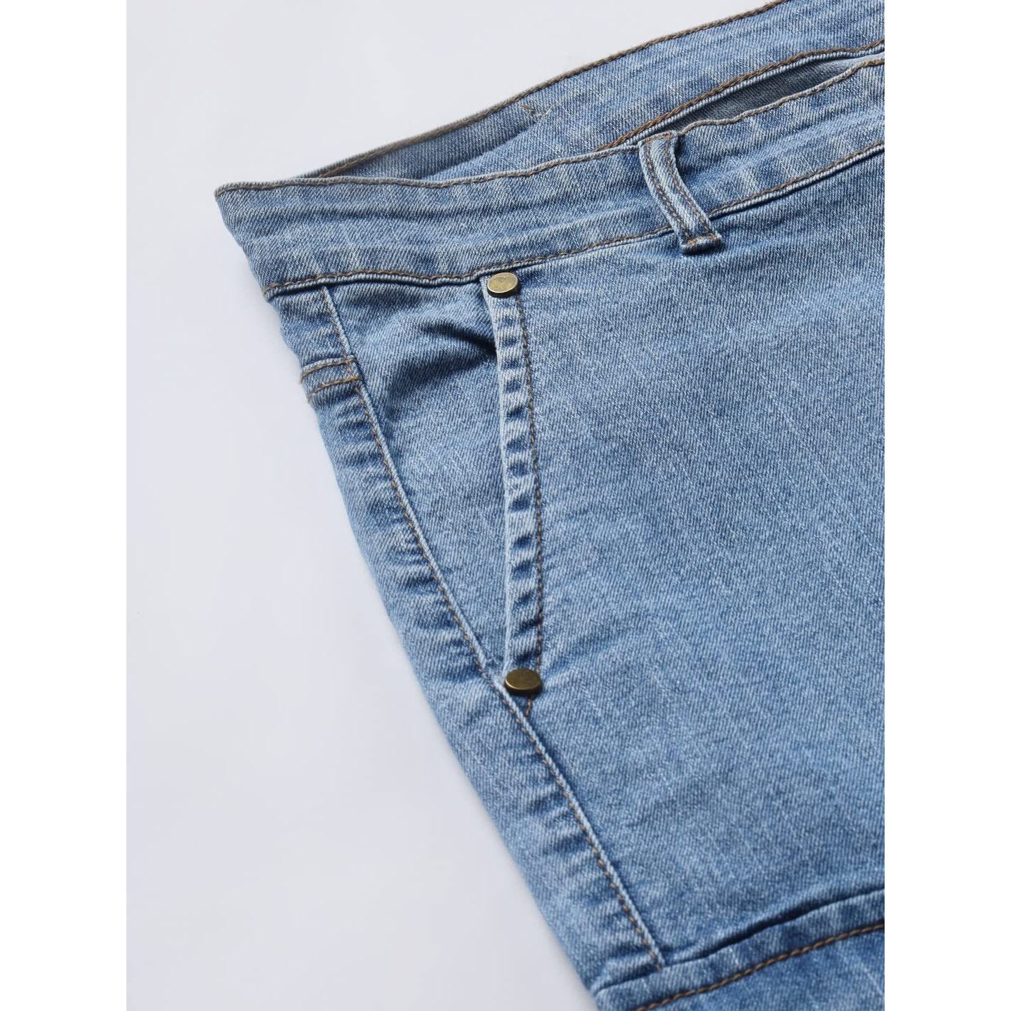 Dennis Lingo Light Blue Slim Fit Denim Cargo Jogger For Men (36)