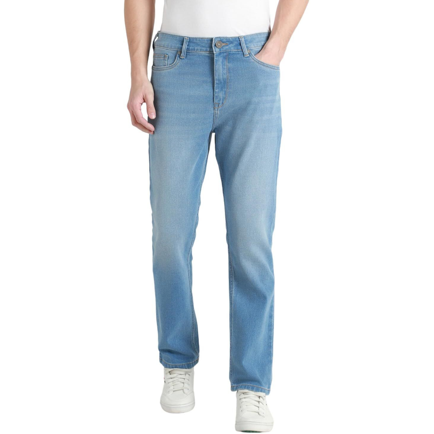 Dennis Lingo Men's | Light Blue | Washed | Mid Rise | Straight | Jeans