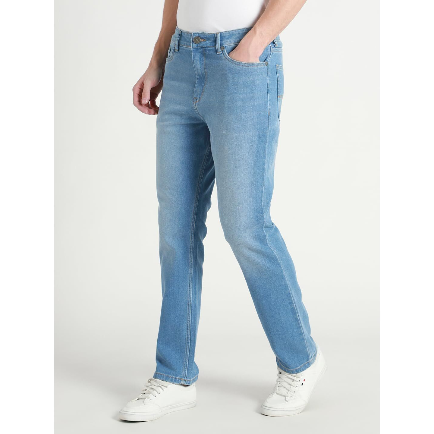 Dennis Lingo Men's | Light Blue | Washed | Mid Rise | Straight | Jeans