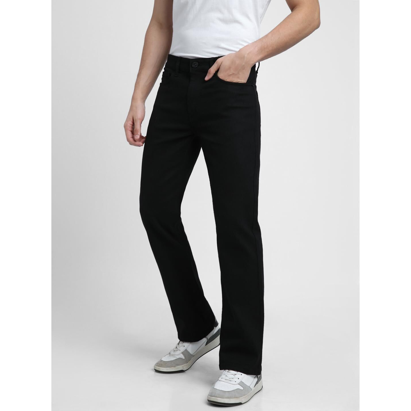 Dennis Lingo Black Boot Cut Jeans (Dlmjnw23141_Bk_38)