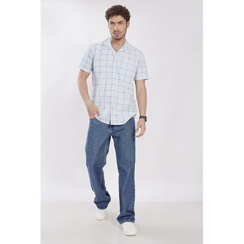 Divisive Men's Slim Fit Half Sleeves Cotton Casual Shirt (Dst494_Xxl_Lavendar)