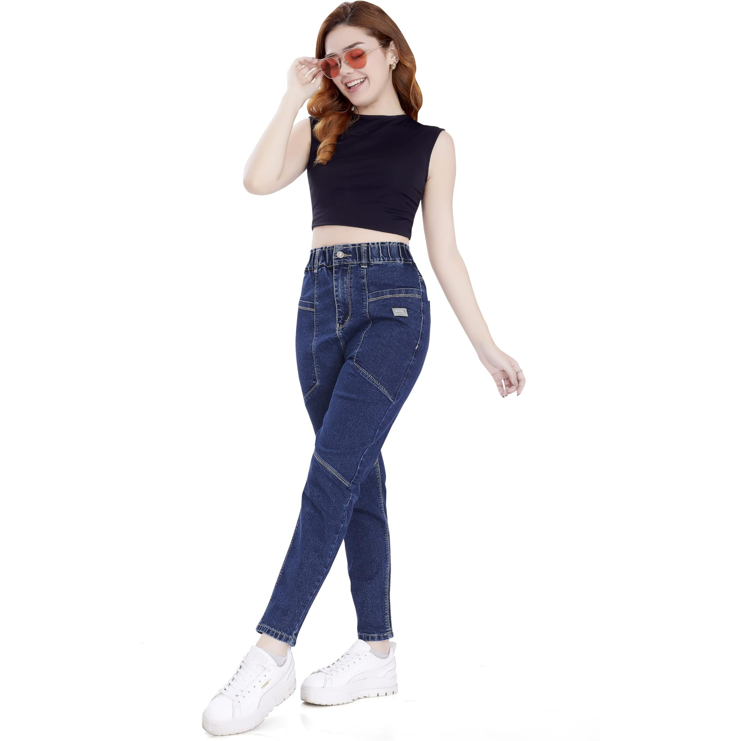 Divisive Women's Mom Fit Denim Jeans (Dwj33_28_Zira Dx)