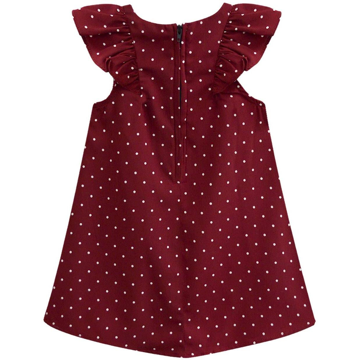 A.T.U.N Girl's Cotton A-Line Mini Dress (Gdrs Reb Mpd_Maroon_11-12 Yr)
