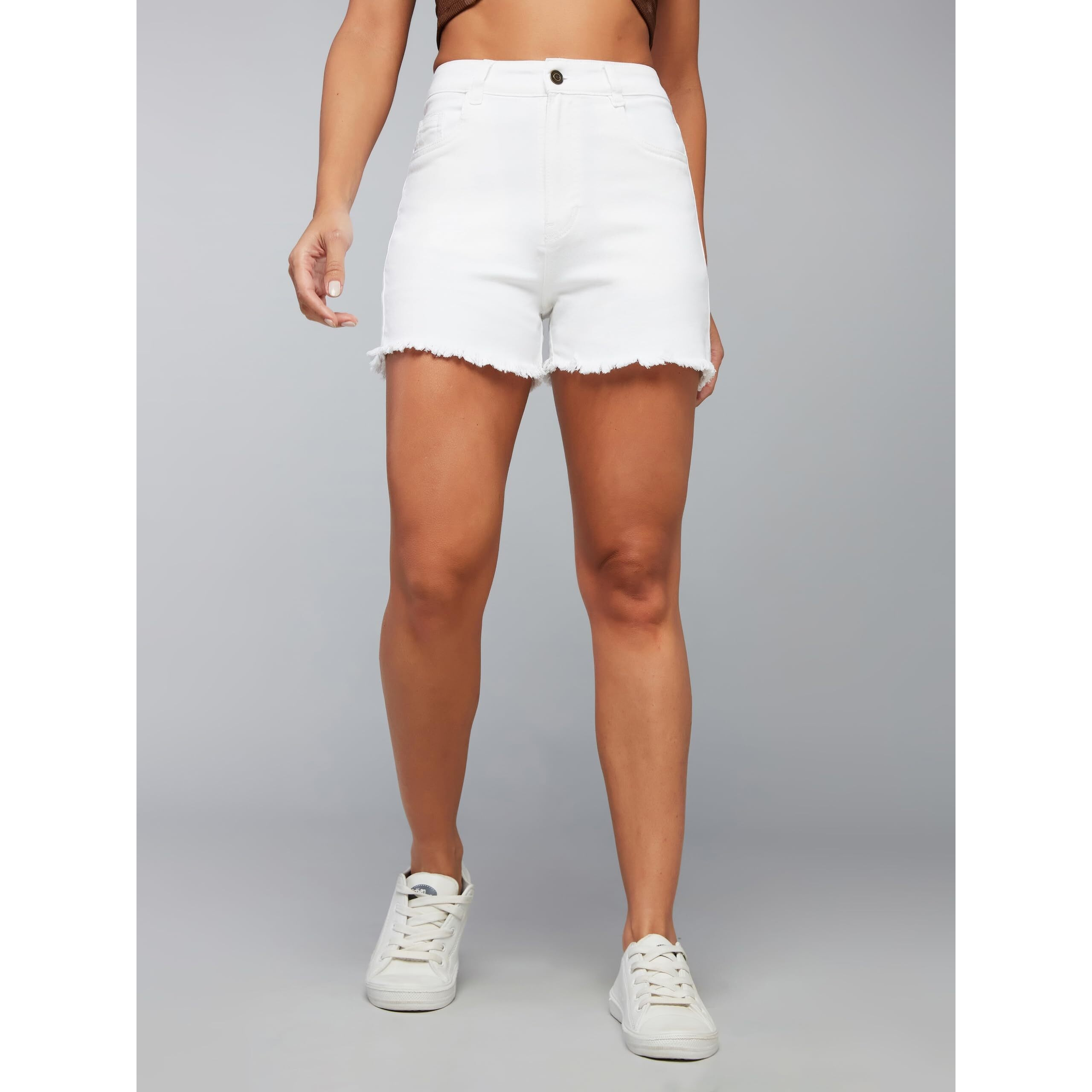 Dolce Crudo Quidditch Quest Frayed Shorts White