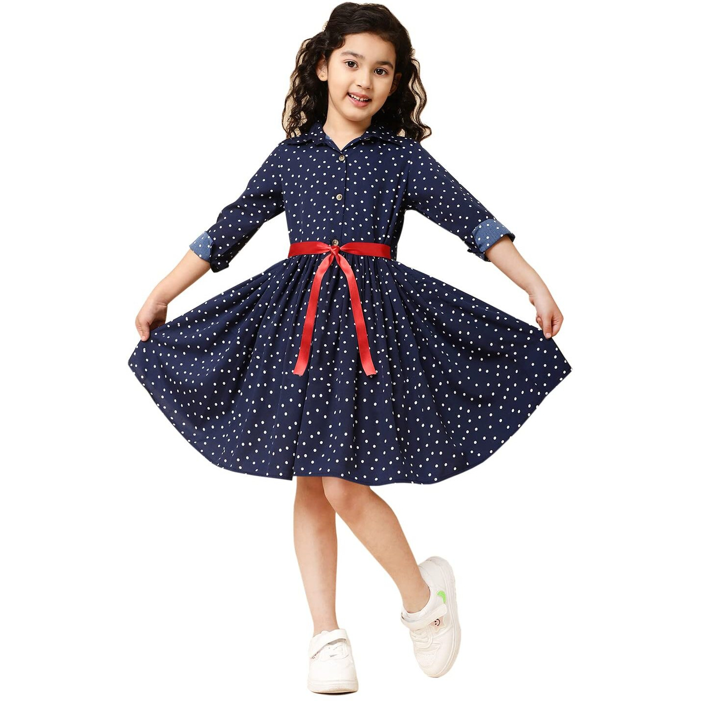 A.T.U.N Cotton Shirt Dress (Gdrs Sht Npd_Navy_12-24 M)