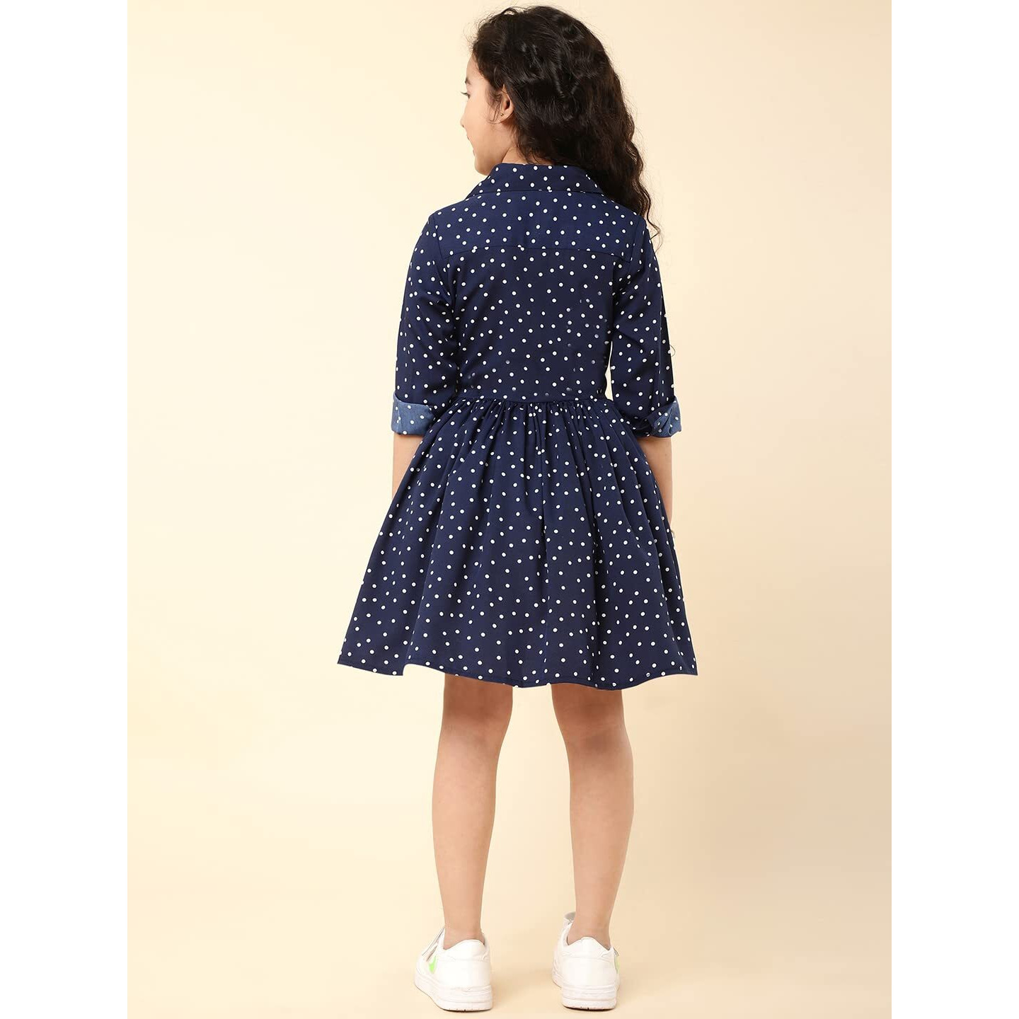 A.T.U.N Cotton Shirt Dress (Gdrs Sht Npd_Navy_12-24 M)