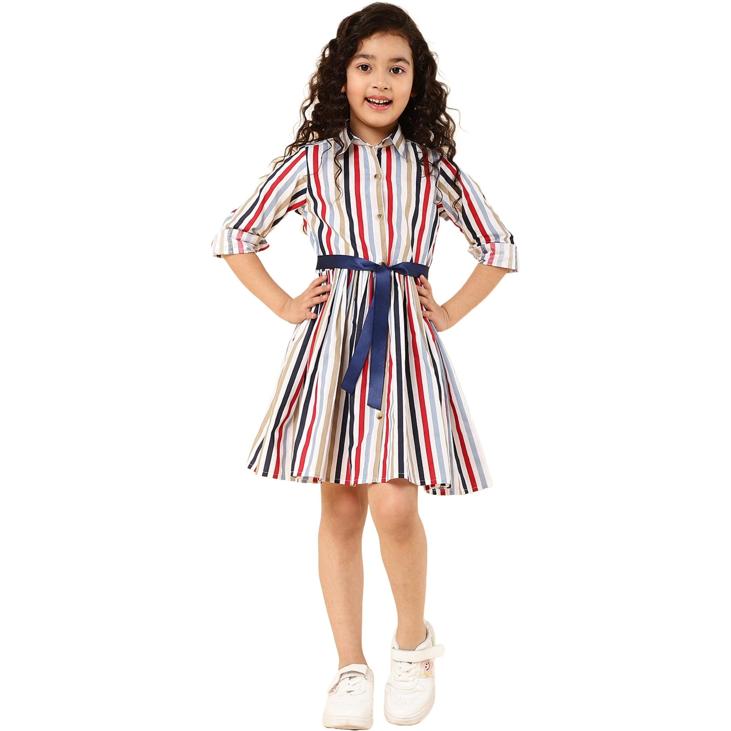 A.T.U.N Cotton Shirt Dress (Gdrs Sht Msn_Multicoloured_11-12 Yr)