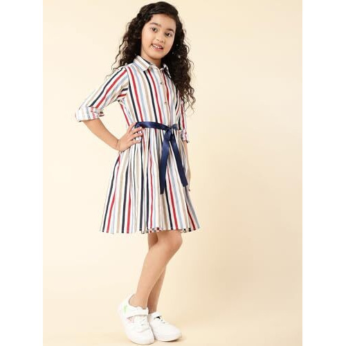 A.T.U.N Cotton Shirt Dress (Gdrs Sht Msn_Multicoloured_11-12 Yr)