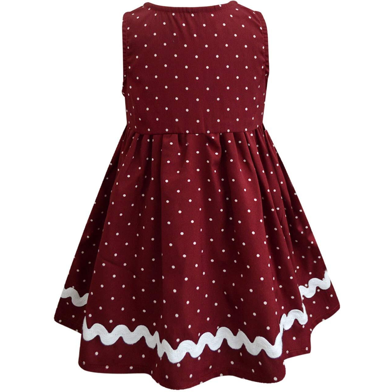 A.T.U.N Cotton Empire Dress (Gdrs Pen Mrp_Maroon_11-12 Yr)