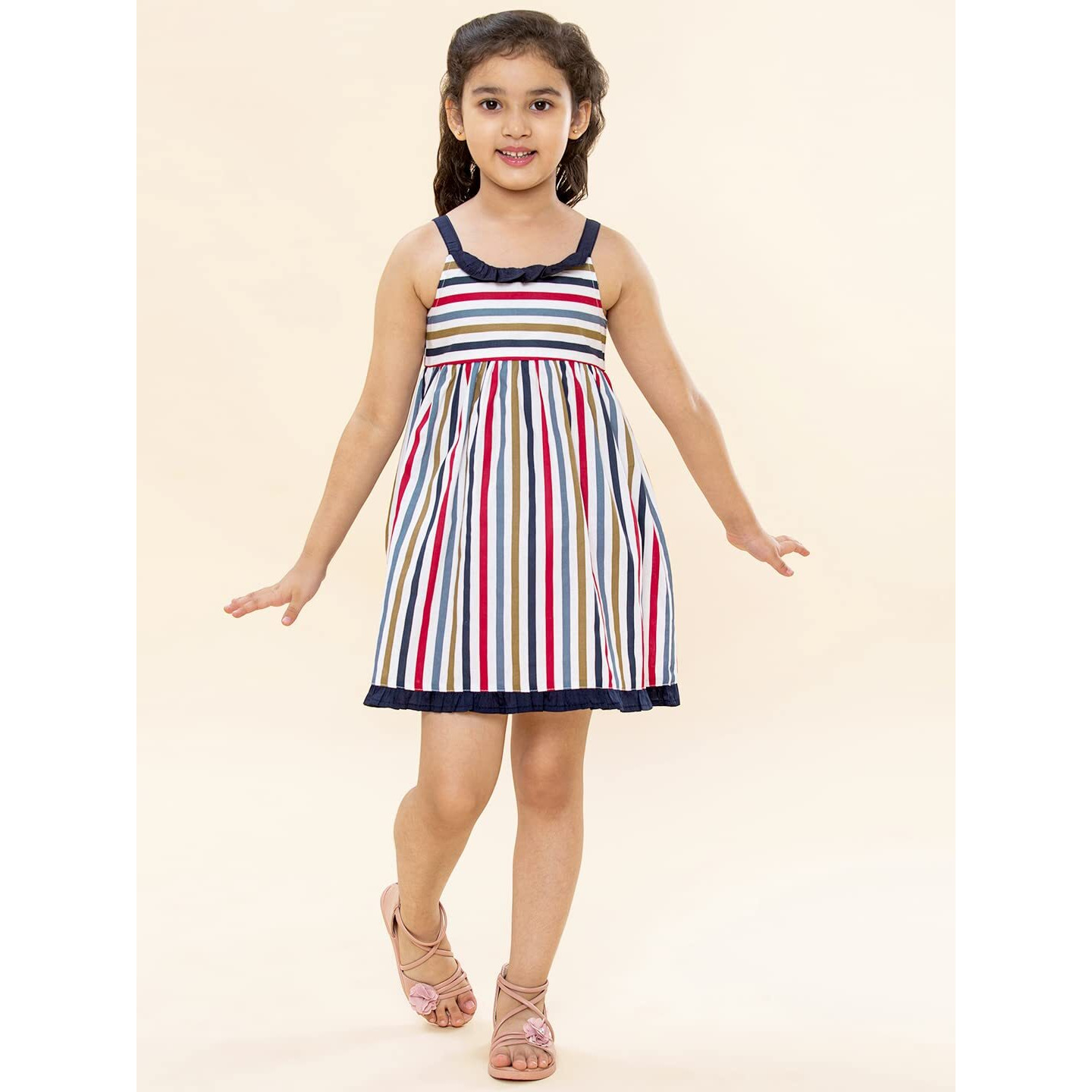 A.T.U.N Cotton Skater Dress (Gdrs Jul Msn_Multicoloured_6-7 Yr)