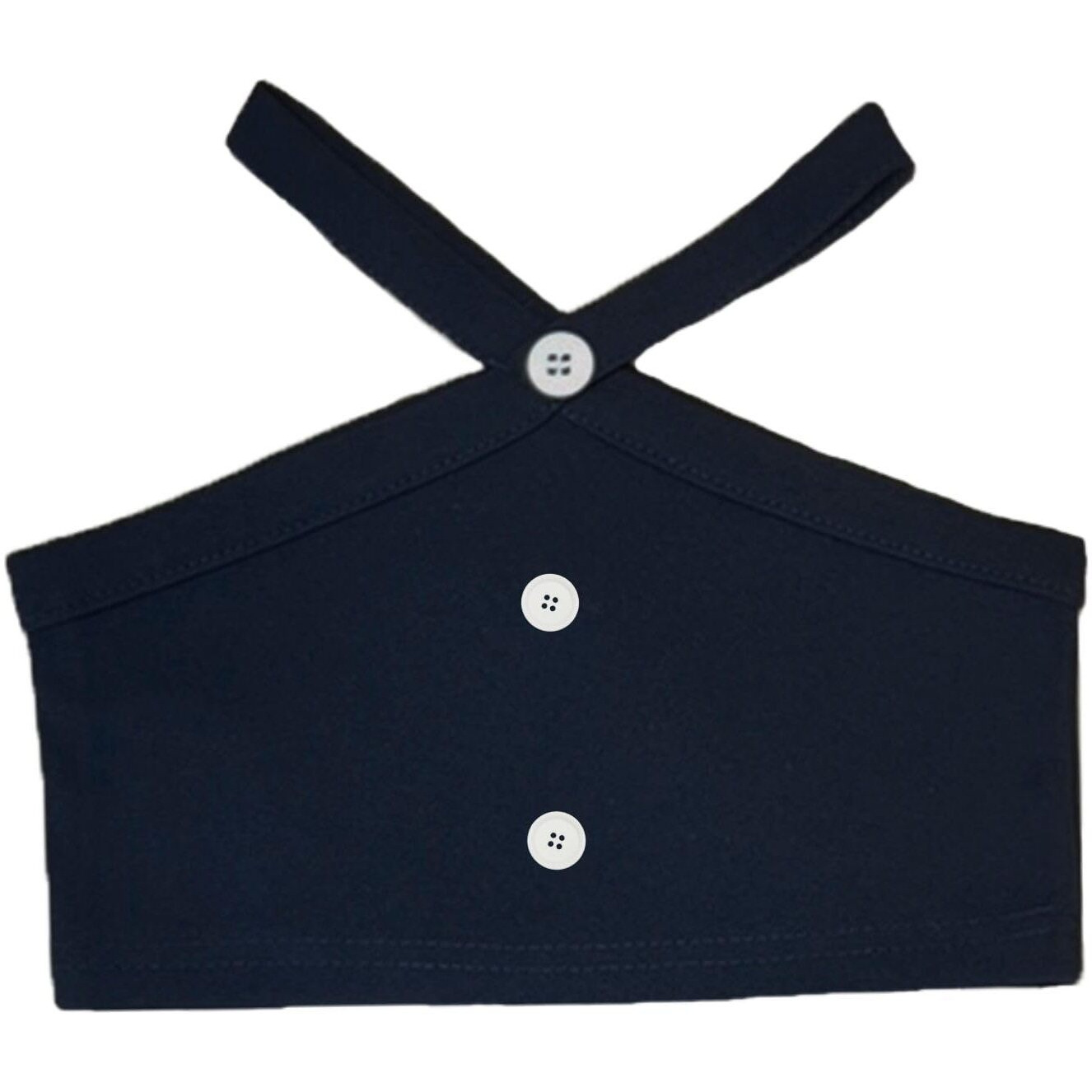 Addyvero Girls/Kids Solid Front Attached Button Sleeveless Regular Fit Girls Cami Top (Black, 9-10Y)