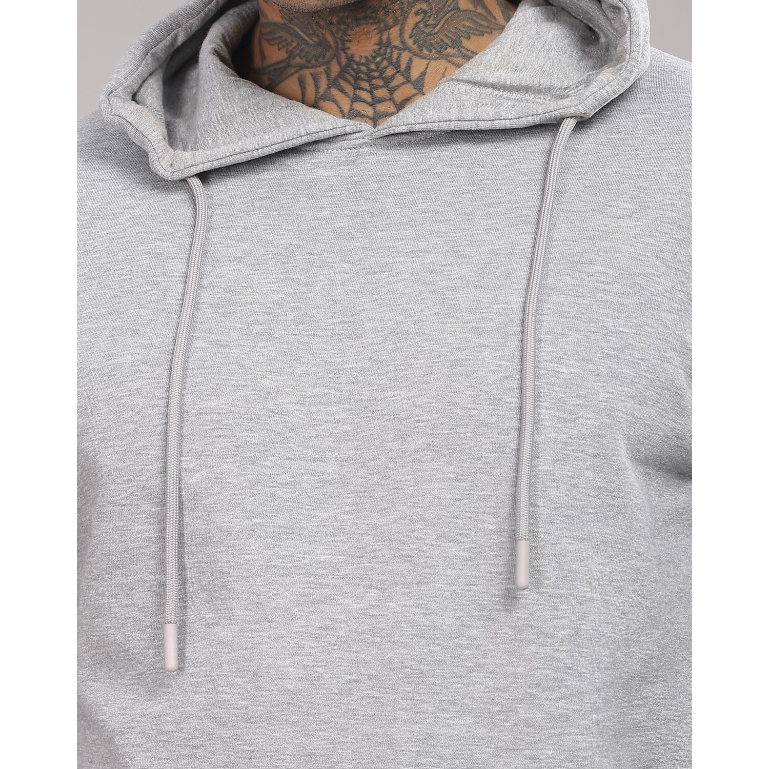 Adro Men's Fleece Hooded Hoodies (H-M-Pln-Gr_Grey_S)