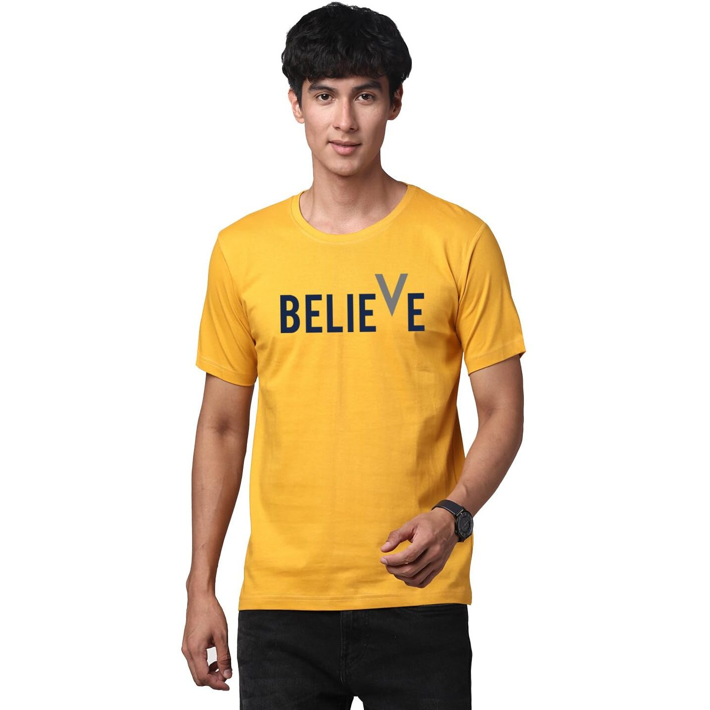 Adro 100% Cotton Lycra Tshirts For Men Combo Pack Of 3 | Regular Fit | Printed T Shirt | Round Neck Half Sleeve| Mens Tshirts|Rcm3_Bvv-Mu_Die-Nb_Nww-Gr_3Xl