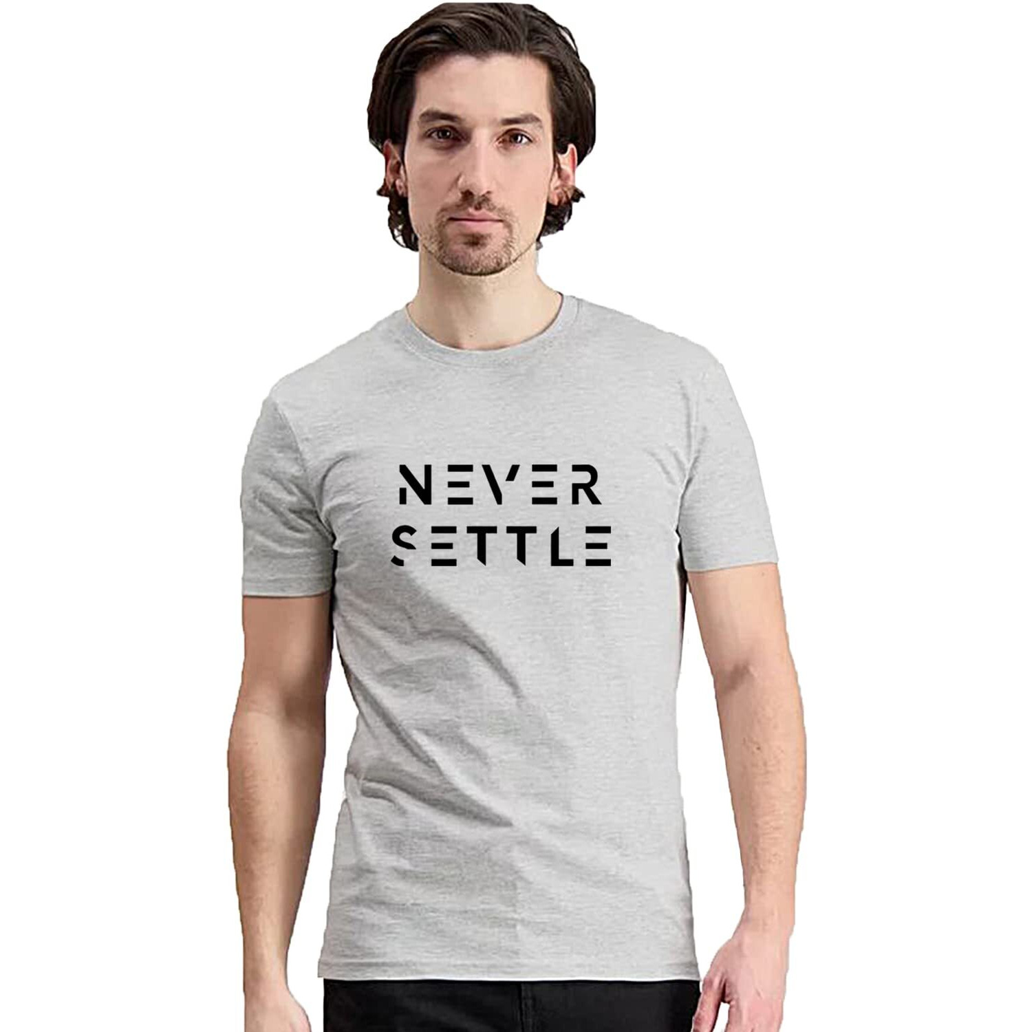 Adro 100% Cotton Lycra Tshirts For Men Combo Pack Of 3 | Regular Fit | Printed T Shirt | Round Neck Half Sleeve| Mens Tshirts|Rcm3_Poc-Wh_Set-Gr_Tkt-Sk_M