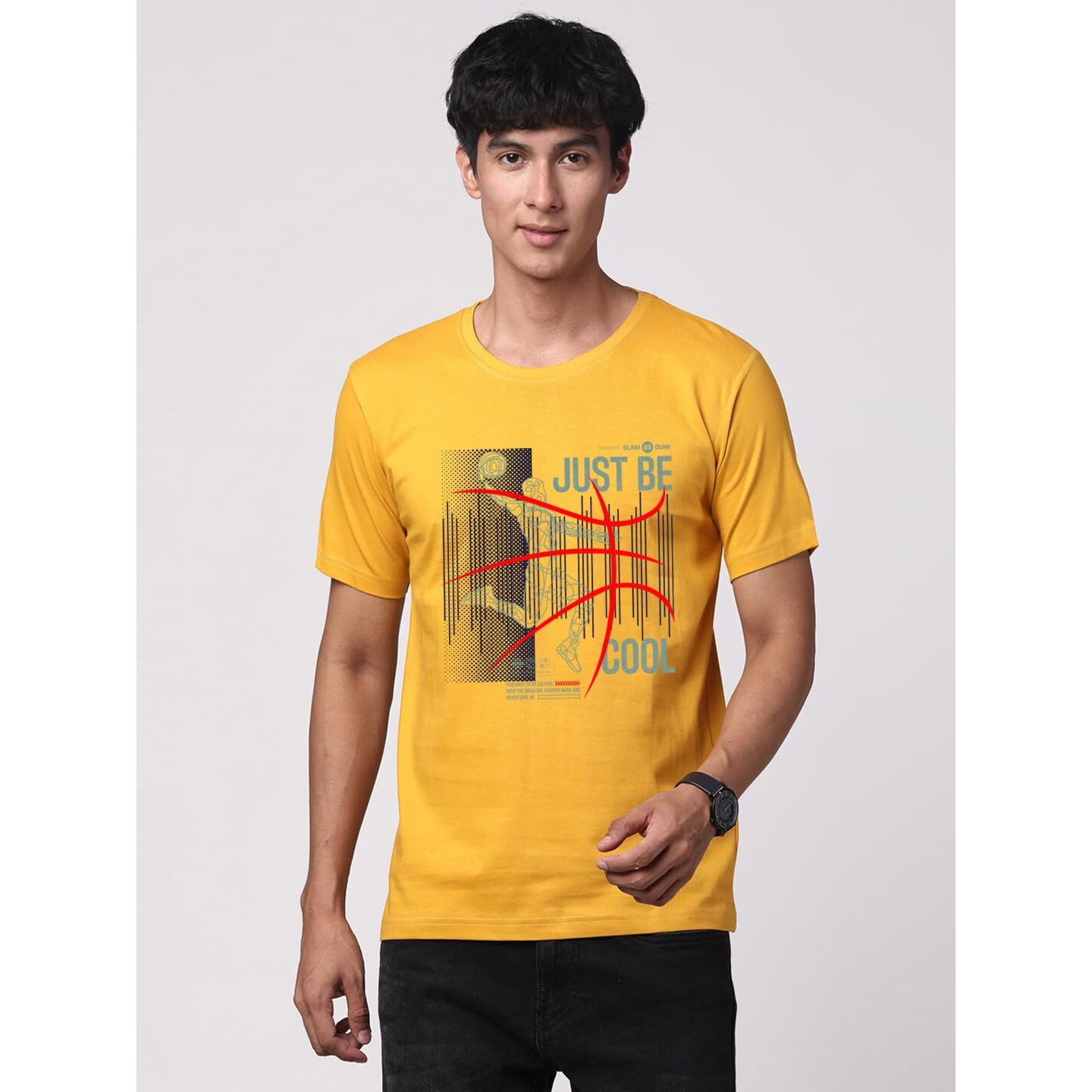 Adro 100% Cotton Lycra Tshirts For Men Combo Pack Of 3 | Regular Fit | Printed T Shirt | Round Neck Half Sleeve| Mens Tshirts|Rcm3_Bcl-Mu_Rac-Nb_Inv-Gr_M