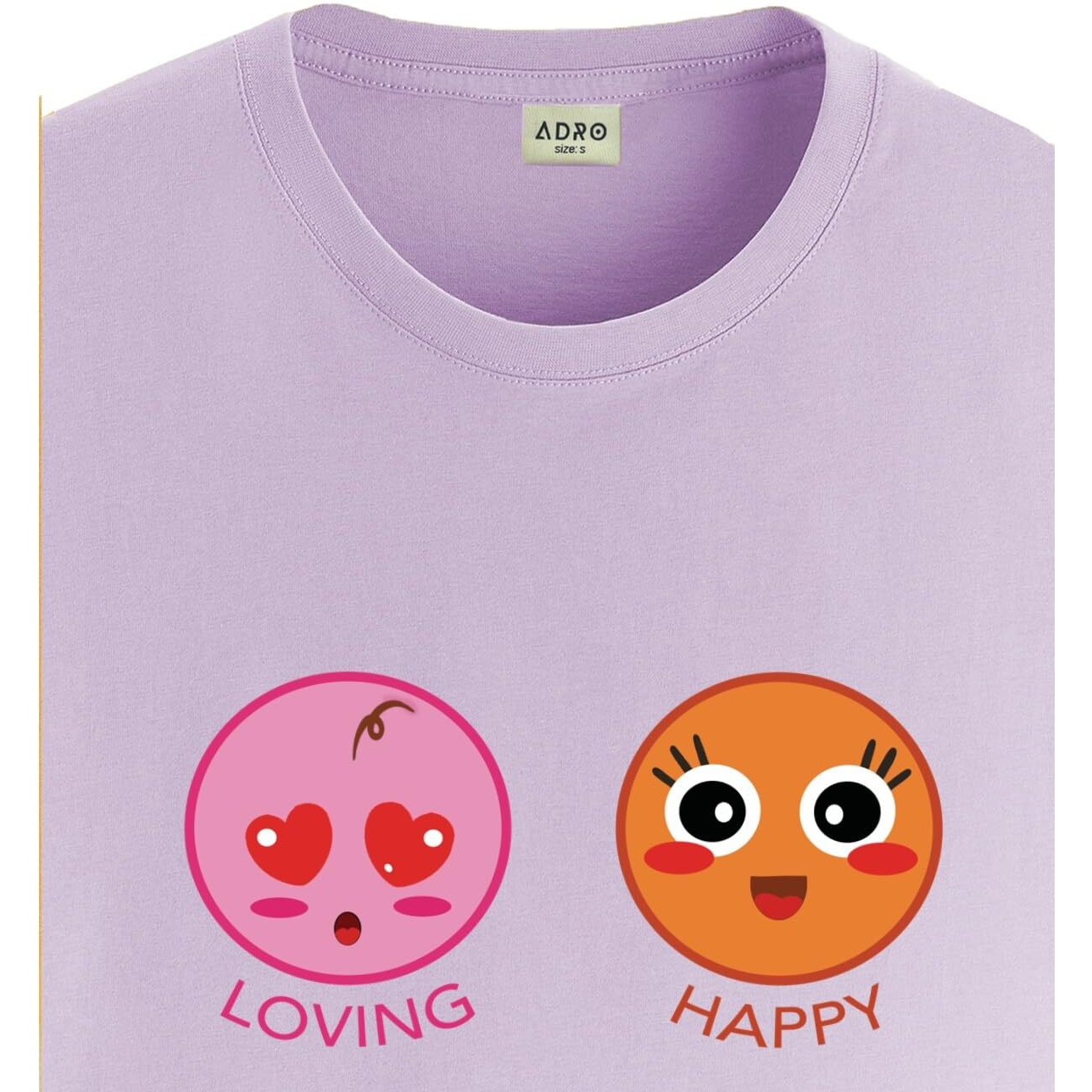 Adro T Shirts For Boys & Girls || Emotions Of Smiley Printed T-Shirt || Ages 3-14 || 100% Cotton Round Neck Tshirt For Boys & Girls||Krn-Smil-Pu-7-8Y Purple