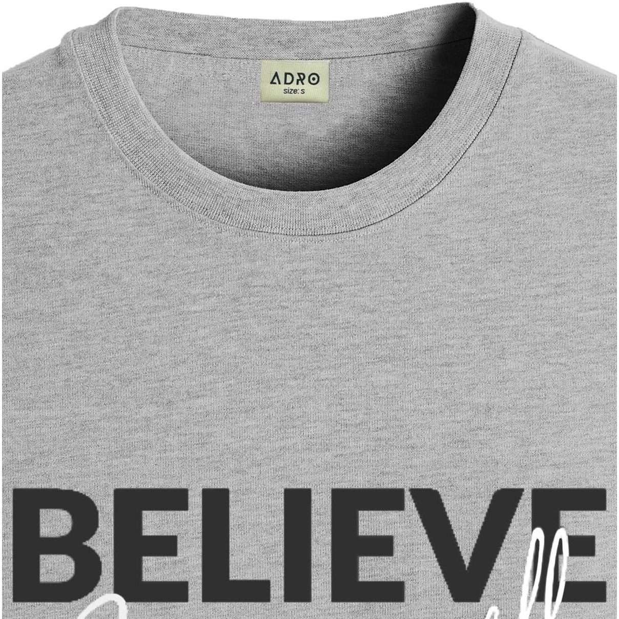 Adro Tshirt For Men | Printed T Shirt For Men | 100% Cotton T-Shirt |Printed T Shirt | T-Shirts | Rn24-Inv-Gr-3Xl Grey