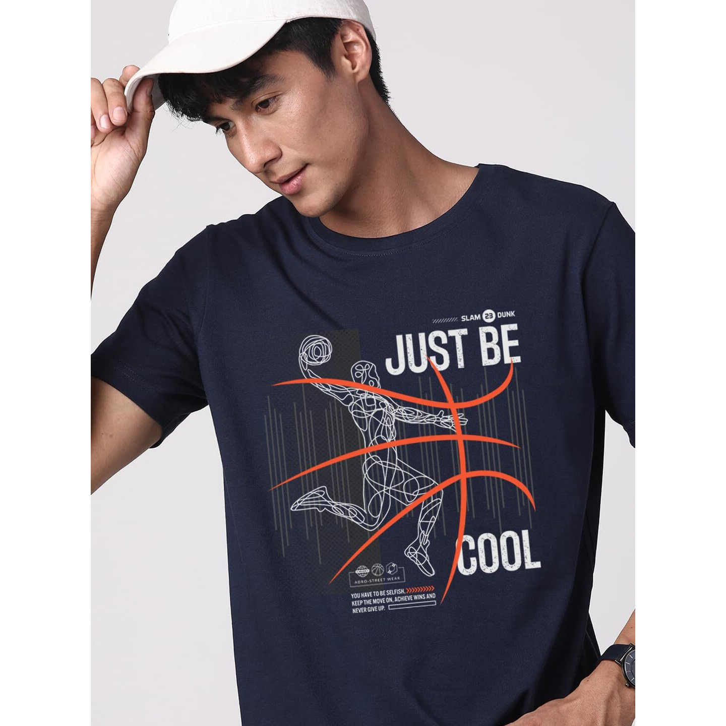 Adro 100% Cotton Lycra Tshirts For Men Combo Pack Of 3 | Regular Fit | Printed T Shirt | Round Neck Half Sleeve| Mens Tshirts|Rcm3_Bcl-Nb_Rac-Mr_Inv-Bl_S