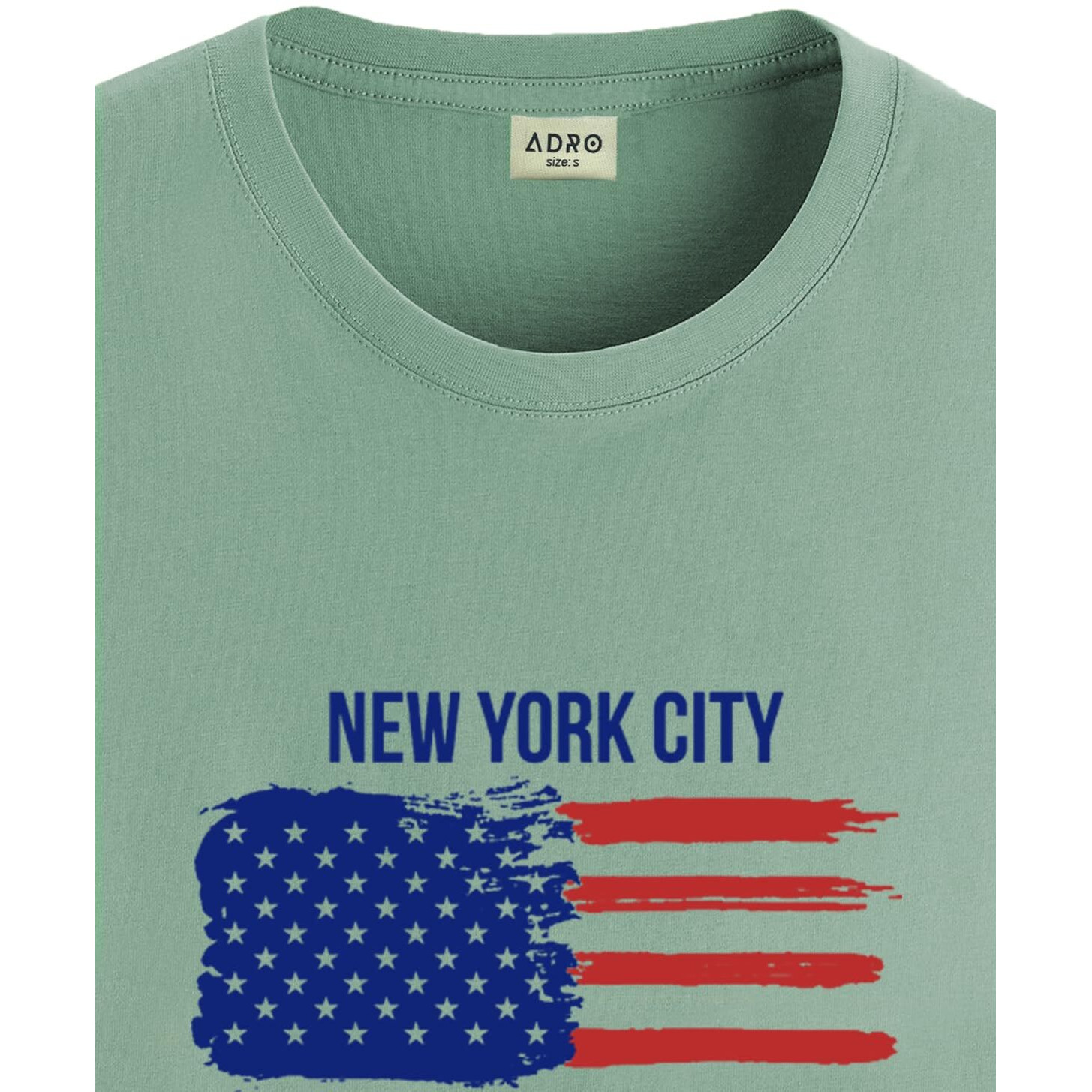 Adro 100% Cotton Lycra Tshirts For Men | Regular Fit T-Shirt | Printed T Shirt For Men | Round Neck Half Sleeve Tees | Tshirt For Man | R22-M-Nww-Pt-M Pista