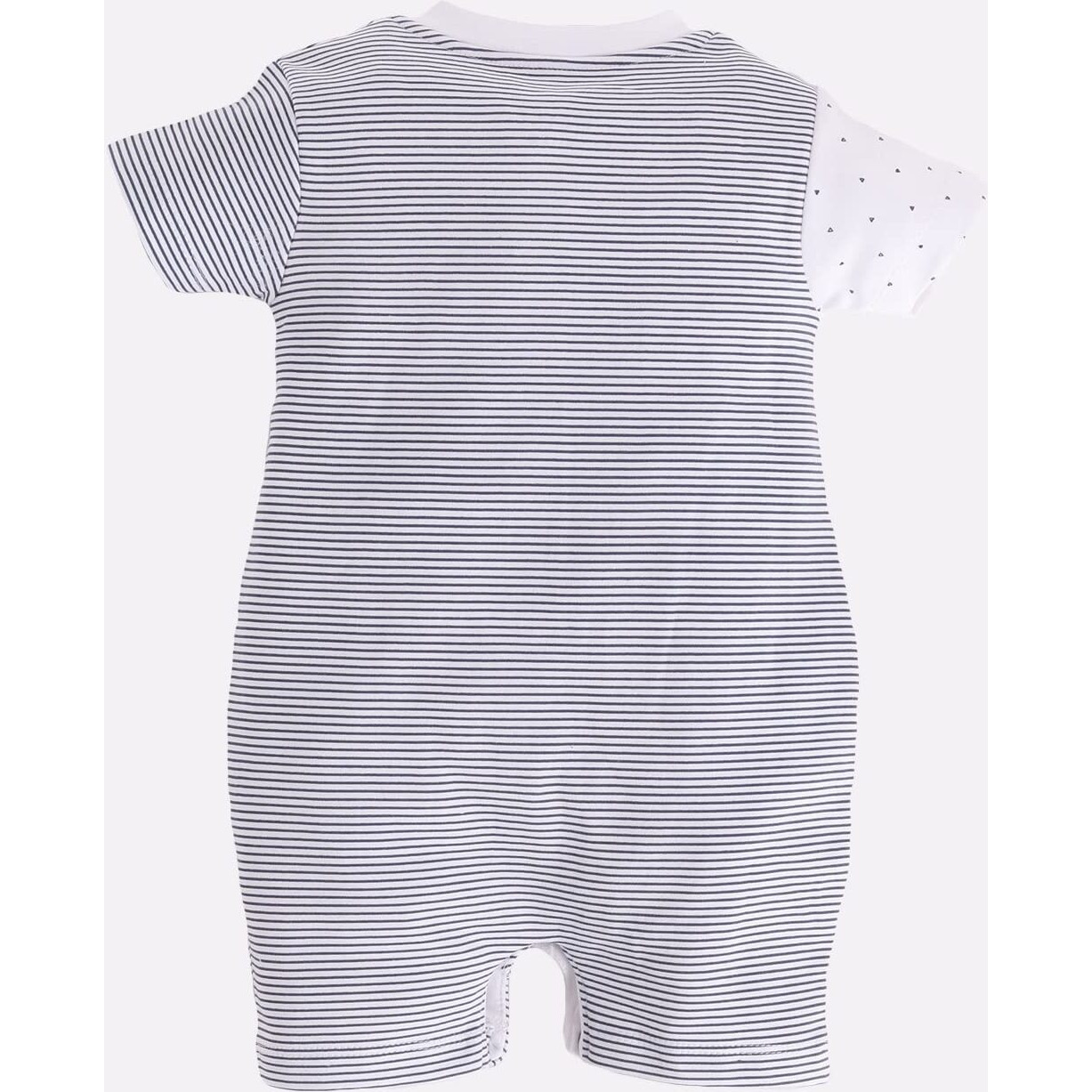 Baby Go 100% Pure Cotton Half Sleeves Casual Romper/Jumpsuit For Baby Boys (6-12 Months, White)