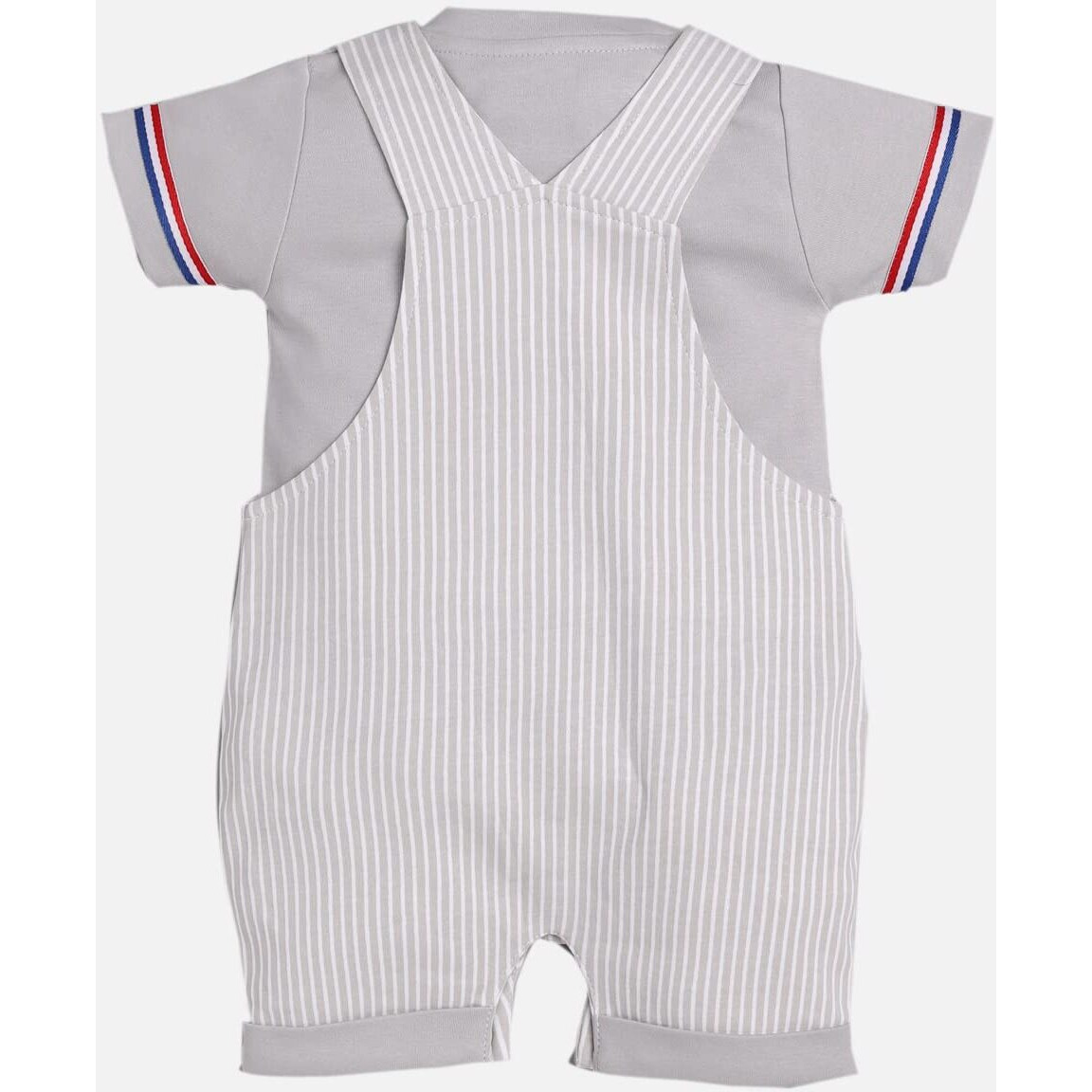 Baby Go 100% Pure Cotton Dungaree For Baby Boys (18-24 Months, Grey3)