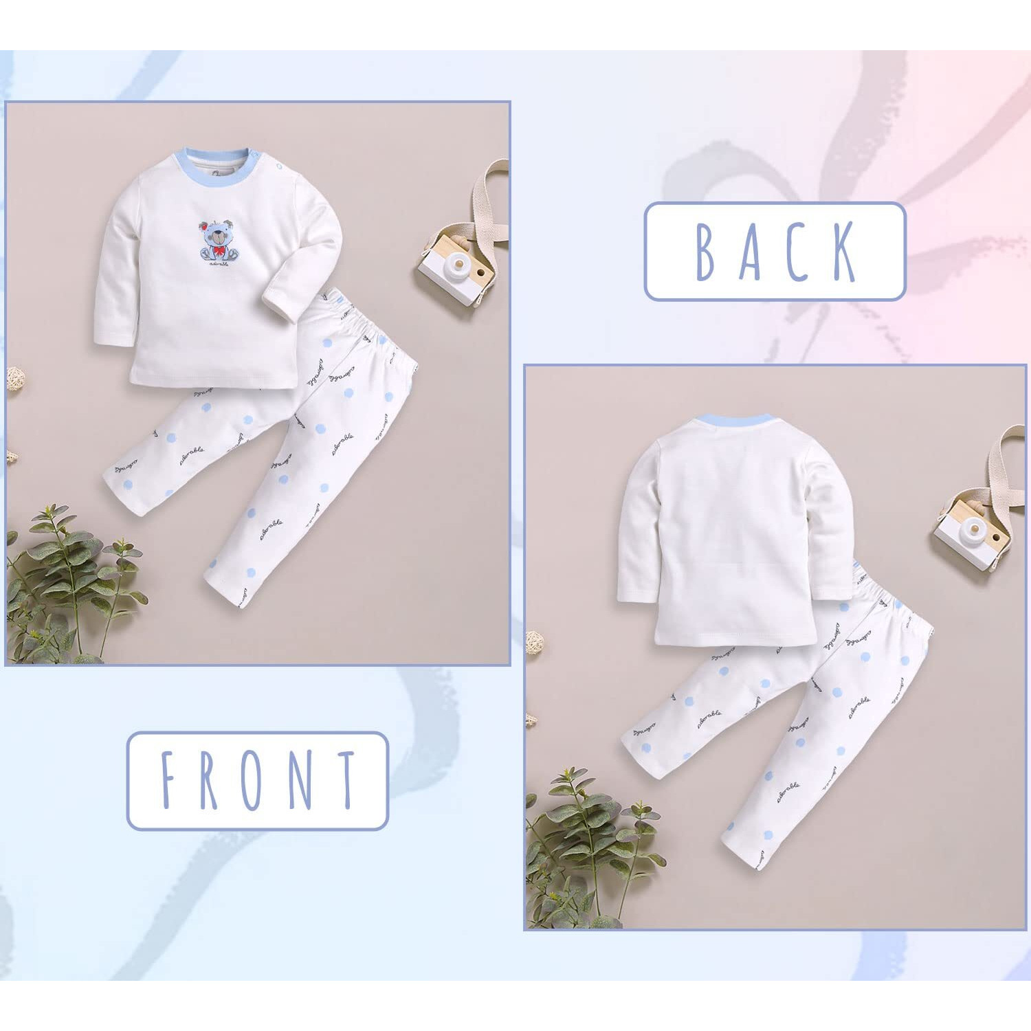 Baby Go 0-6M,6-12M,12-18M,18-24M Full Sleeves 100% Pure Cotton Clothing Set For Baby Girls