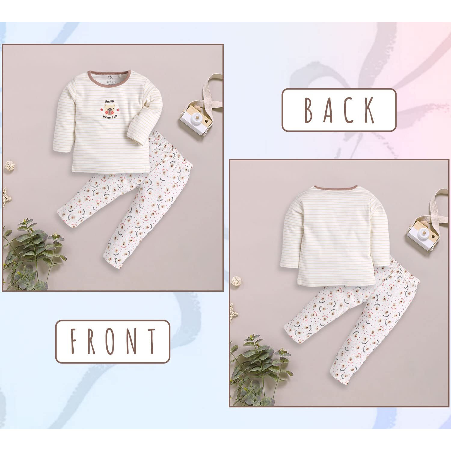 Baby Go 0-6M,6-12M,12-18M,18-24M Full Sleeves 100% Pure Cotton Clothing Set/T-Shirt & Pajama For Baby Boys