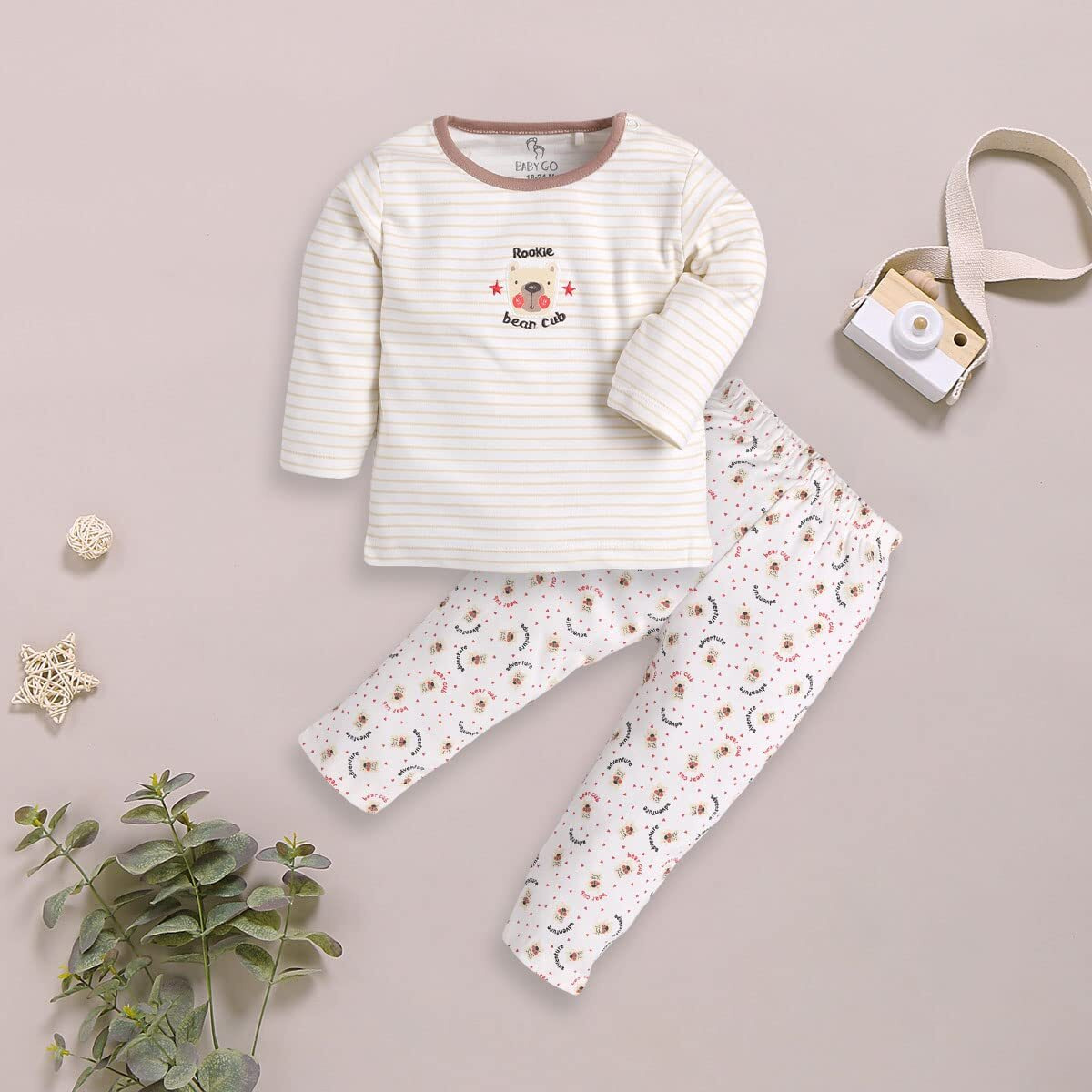 Baby Go 0-6M,6-12M,12-18M,18-24M Full Sleeves 100% Pure Cotton Clothing Set/T-Shirt & Pajama For Baby Boys