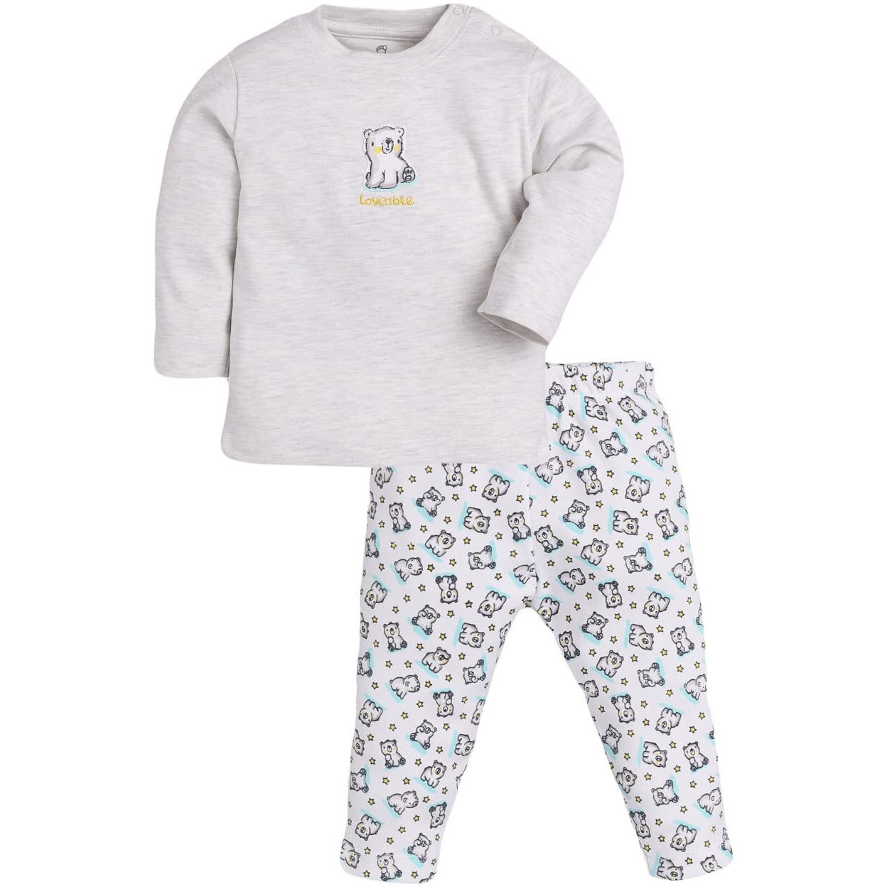 Baby Go 0-6M,6-12M,12-18M,18-24M Full Sleeves 100% Pure Cotton Clothing Set For Baby Girls, White, 18 Months-24 Months