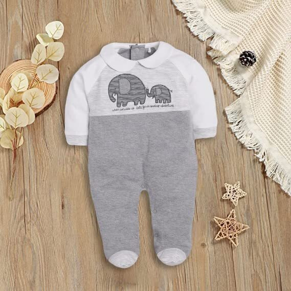 Baby Go 0-3M/3-6M Full Sleeve 100% Soft Cotton Romper/Jumpsuit/Sleepsuit/Nightsuit/Infant Wear/Clothes For New Born Baby Boys
