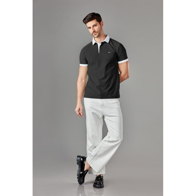 Be Active Men's Casual Polo Tshirt With Contrast Collar|| Tshirt For Men || Tshirt For Men Stylish || Tshirt For Men Polo (Ptp0001 2 Xs)