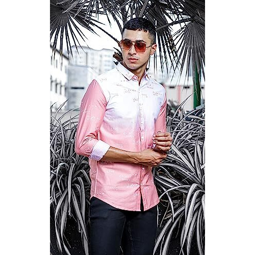 Be Active Men's Casual 100% Cotton Printed Shirt || Casual Shirts For Men || Men Casual Shirt || Casual Wear Shirts (Cpr0115-3-L) Red
