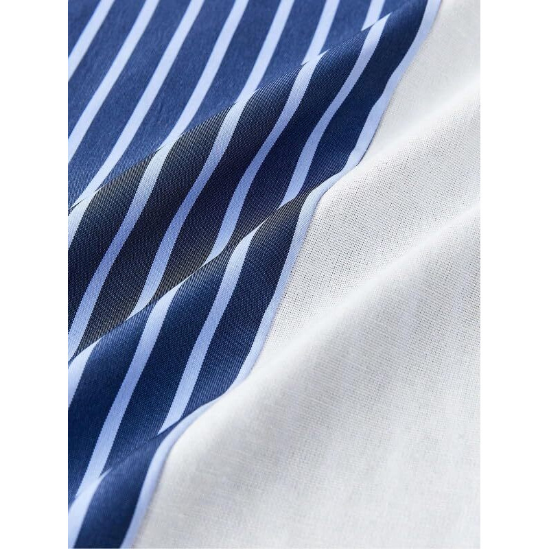 Be Active Men's Casual Cotton Blend Stripes Shirt || Casual Shirts For Men || Men Casual Shirt || Casual Wear Shirts (Rf0032 0 S) Navy Blue